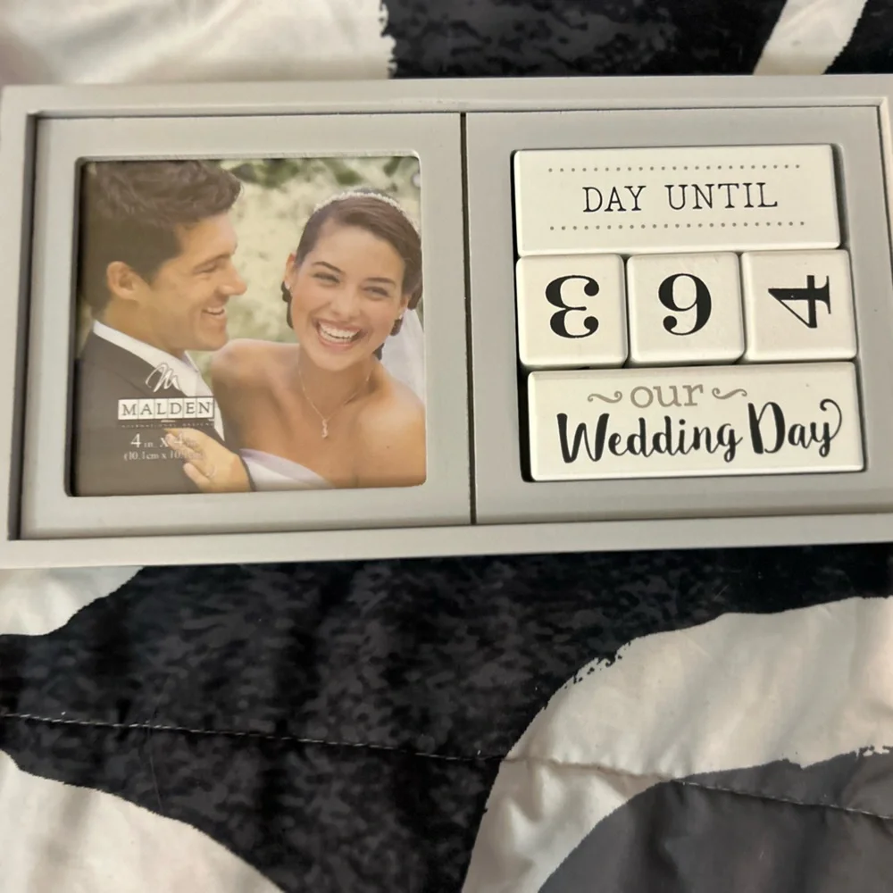 Wedding White Domino Set picture frame